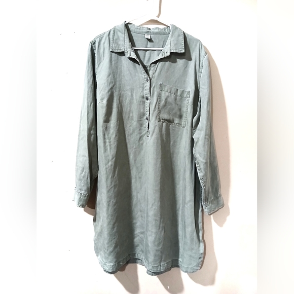OLD NAVY Tencel Shirt Dress XL - Picture 2 of 4